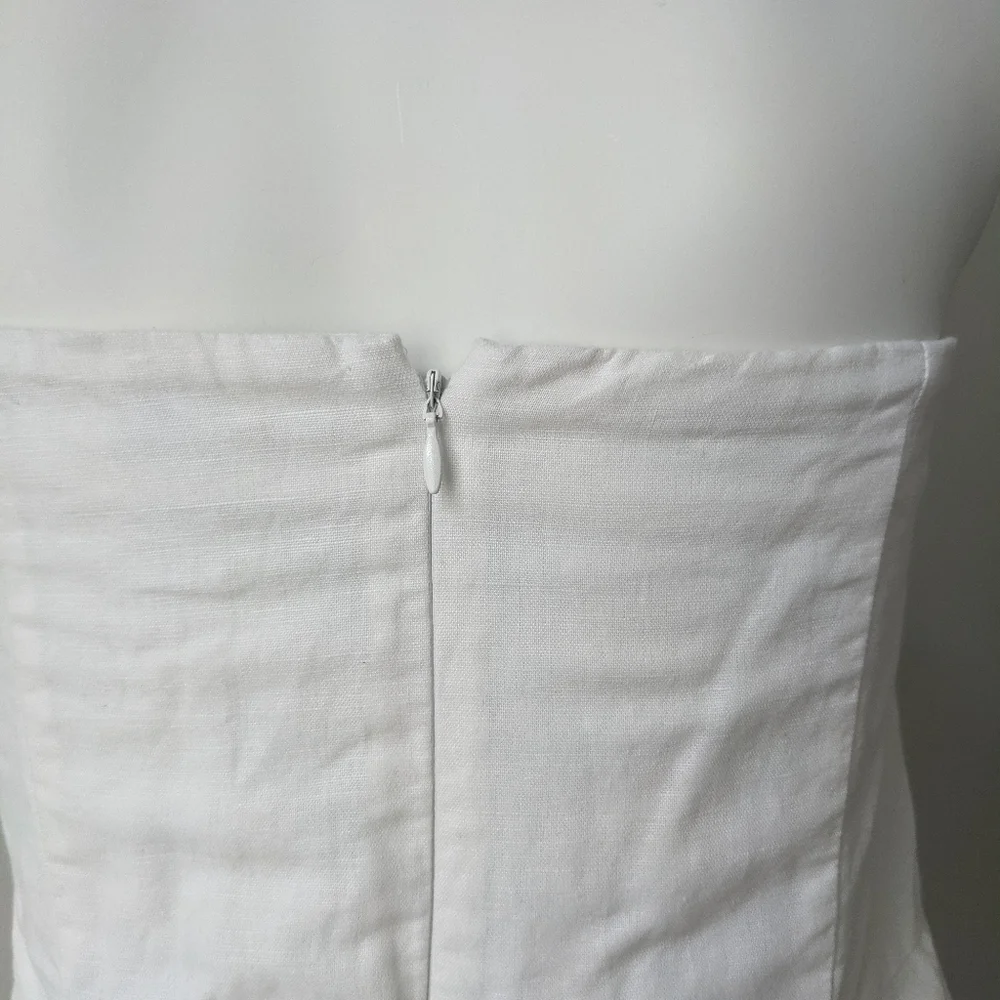 Banana Republic Sz 14 Black/White Strapless Dress - Picture 5 of 9